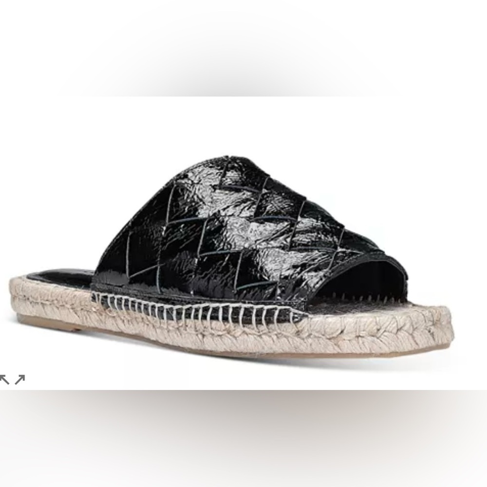 Donald J. Pliner  NYCE Black Soft Patent Leather Espadrilles Shoes‎ Size 8